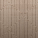 Wool-silk broadloom carpet swatch in a dimensional geometric weave in sable.