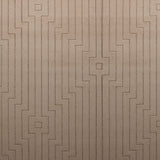 Wool-silk broadloom carpet swatch in a dimensional geometric weave in sable.